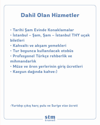 22-25 Mayıs Şam Turu